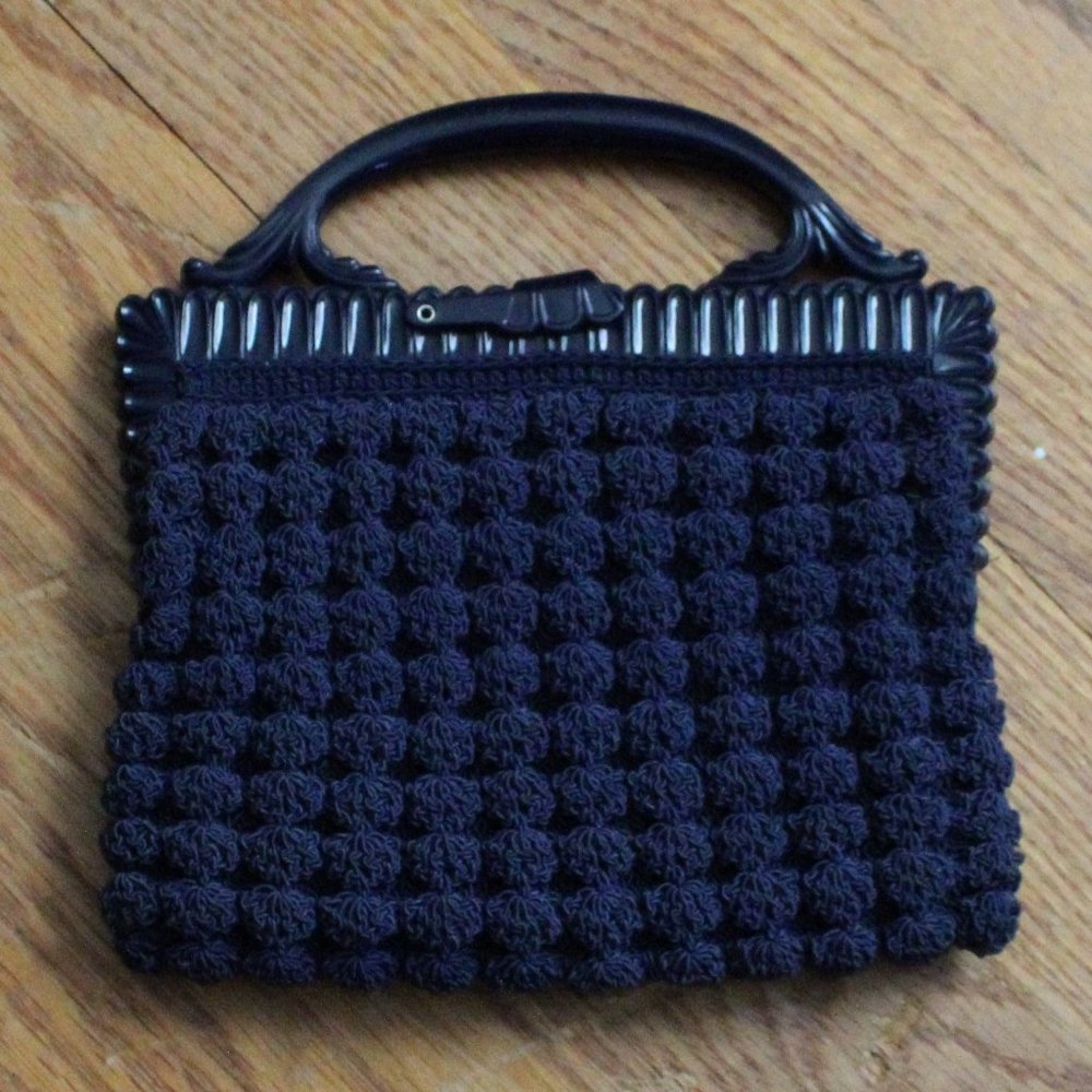 Vintage Unknown Brand Textured Woven Clutch Purse